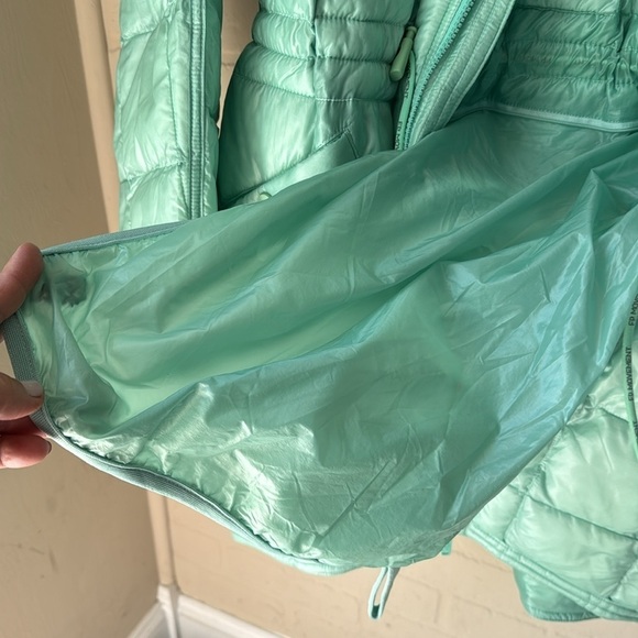 Free People coat Patricia poncho hoodie snap jacket sides NWT small green mist - Picture 12 of 16